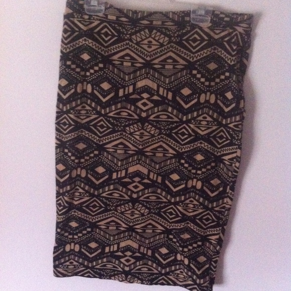 Iris Dresses & Skirts - Iris Brown & Black Geometric Pencil Skirt